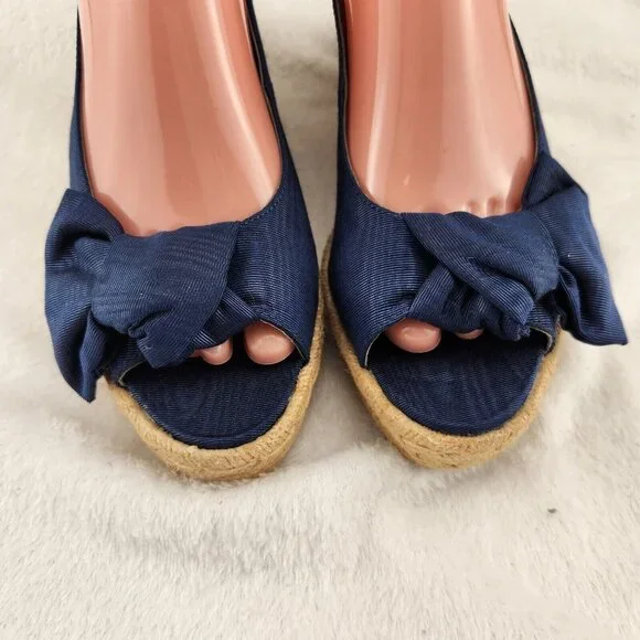 Naturalizer Womens Size 9.5 Bettina Peep-Toe Slingback Wedge Espadrille 228 - Picture 3 of 10